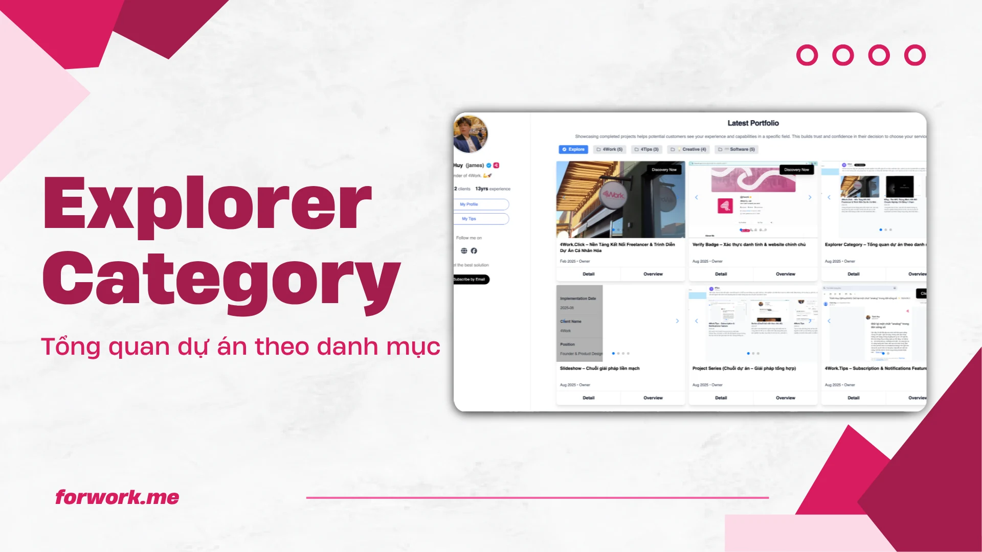 Explorer Category – Tổng quan dự án theo danh mục